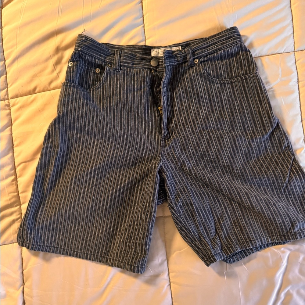 Izod Club Women's Vintage Pinstripe Bermuda Shorts